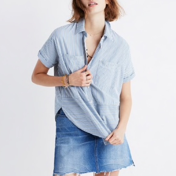 Madewell Tops - Madewell Courier Buttondown Shirt in Stripe Play